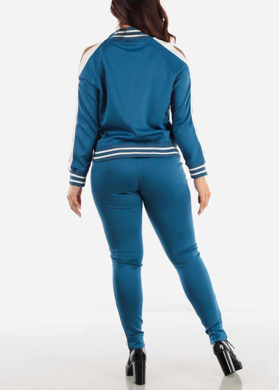 Blue and White Tracksuit (2 PCE SET) sold by Moda product image thumbnail 4