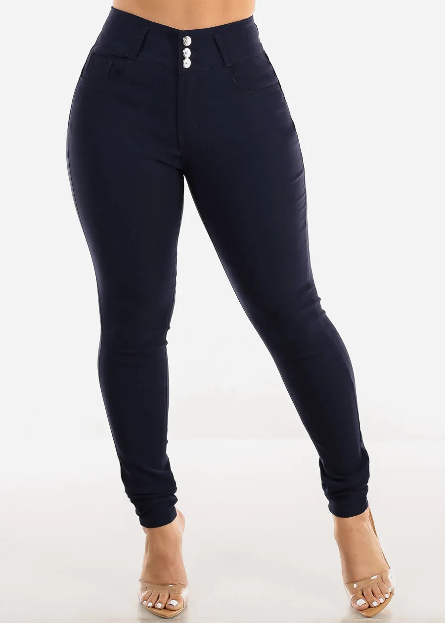 MX JEANS Hyper Stretch Butt Lifting Skinny Pants Navy sold by Moda product image thumbnail 3