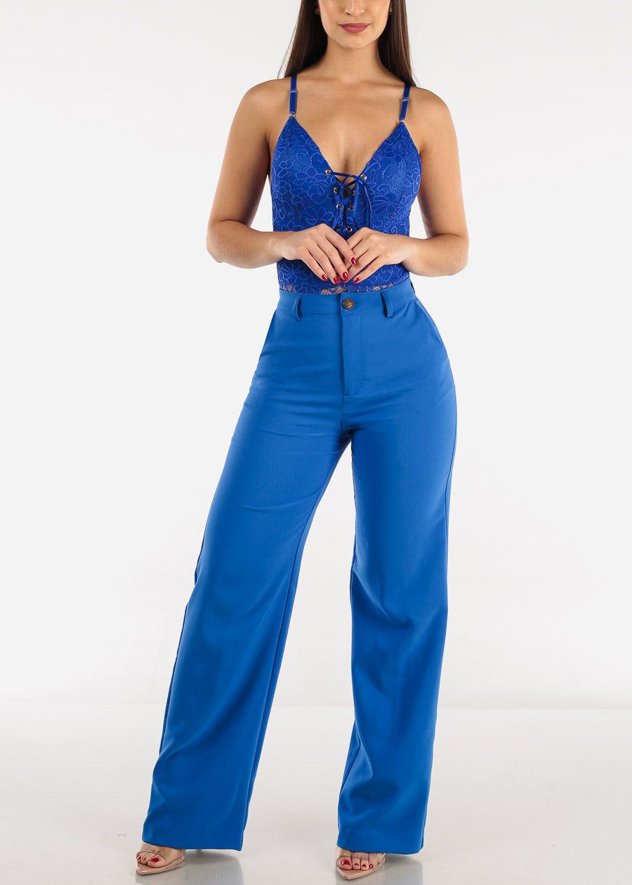 Sexy Sleeveless Lace Bodysuit Royal Blue sold by Moda product image thumbnail 5