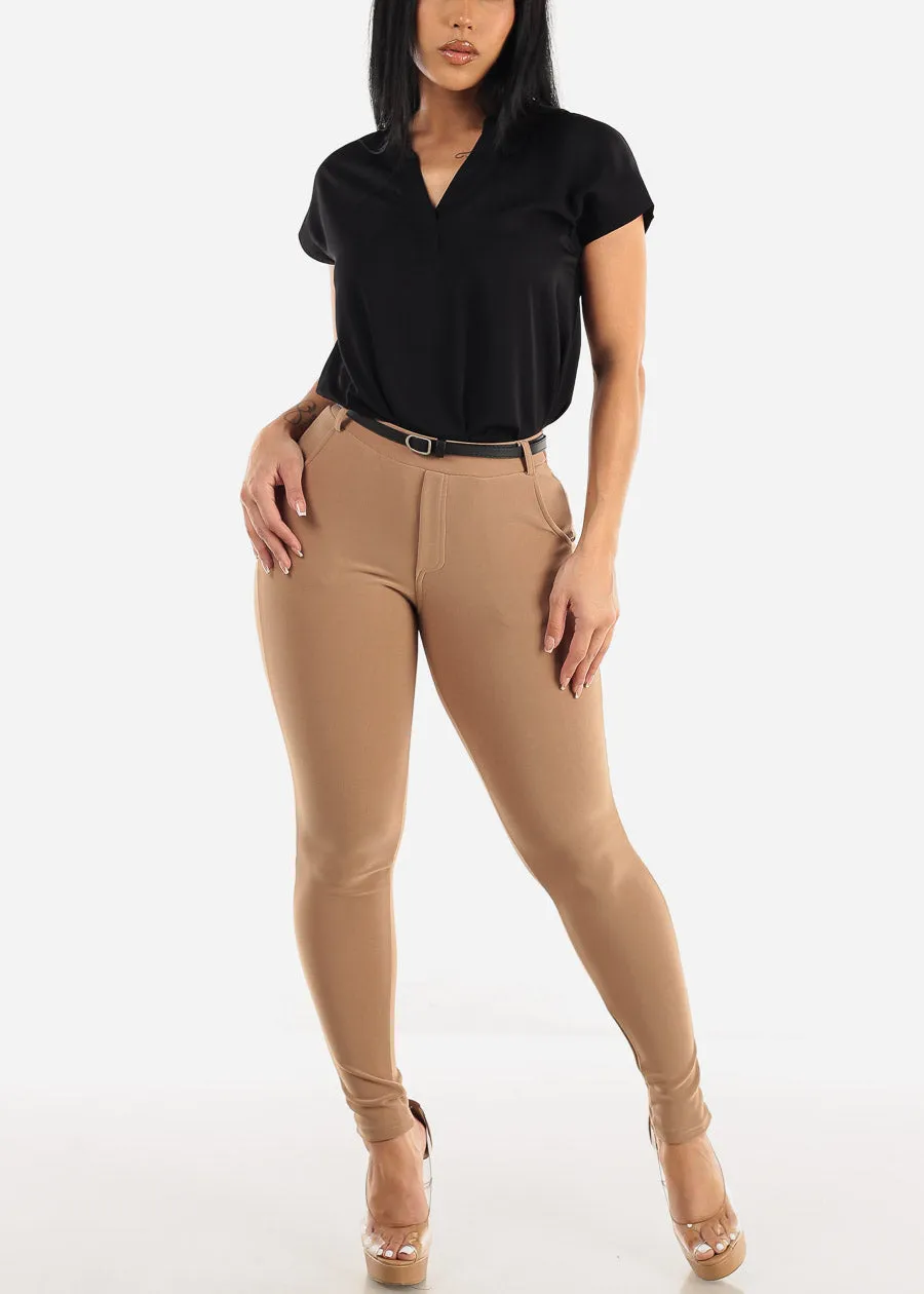 Black Short Sleeve Vneck Blouse sold by Moda product image thumbnail 2