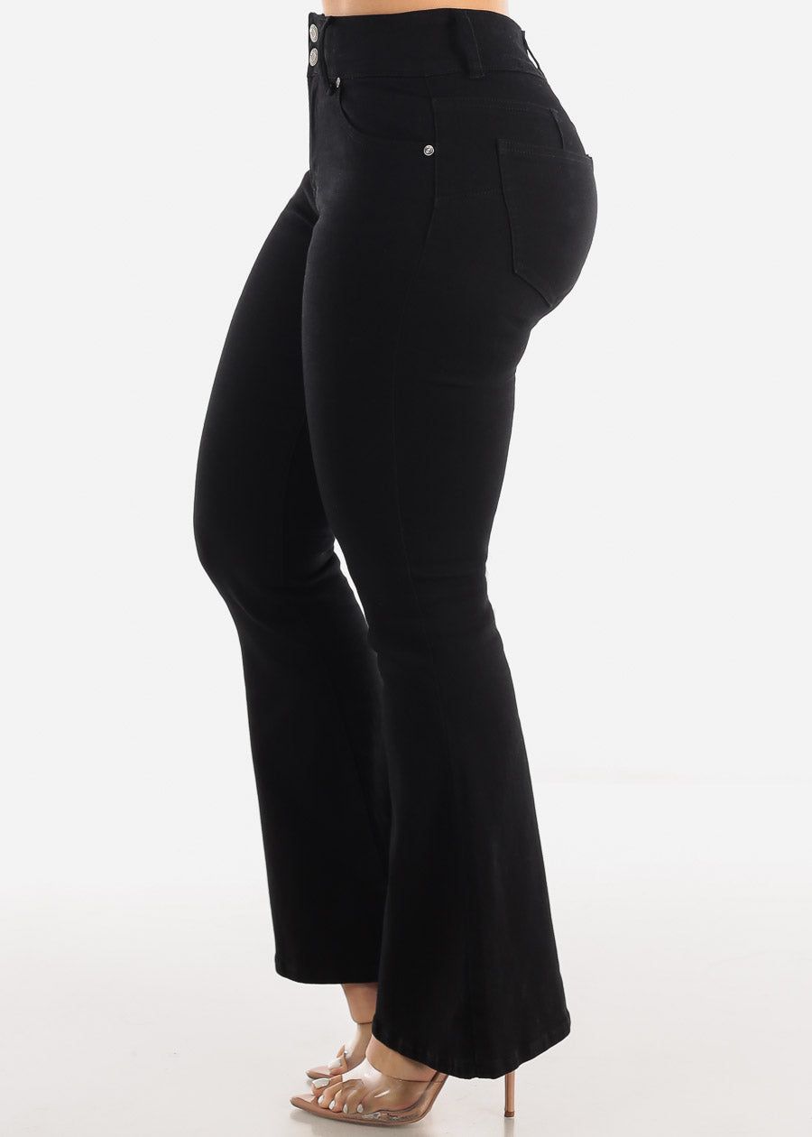 High Waist Black Butt Lifting Flared Jeans sold by Moda product image thumbnail 5