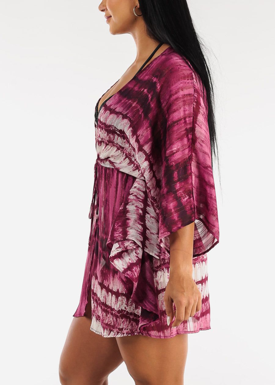 Drawstring Waist Tie Dye Kimono sold by Moda product image thumbnail 3