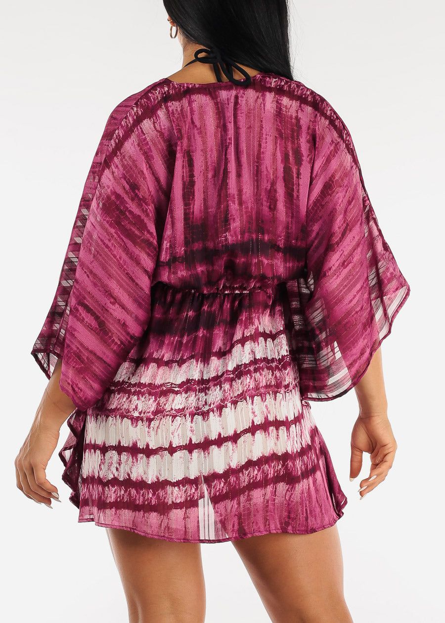 Drawstring Waist Tie Dye Kimono sold by Moda product image thumbnail 4