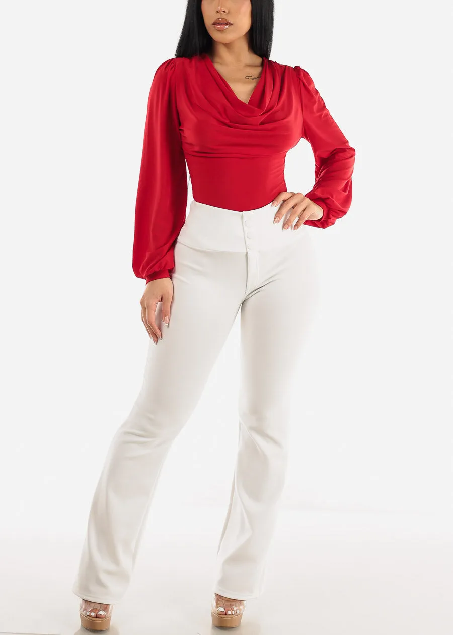 White Butt Lifting Dressy Bootcut Pants sold by Moda product image thumbnail 2