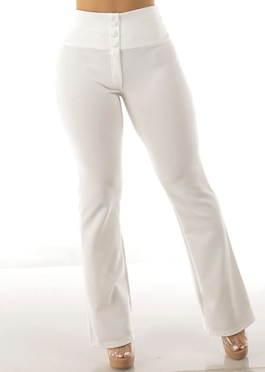 White Butt Lifting Dressy Bootcut Pants sold by Moda product image thumbnail 3