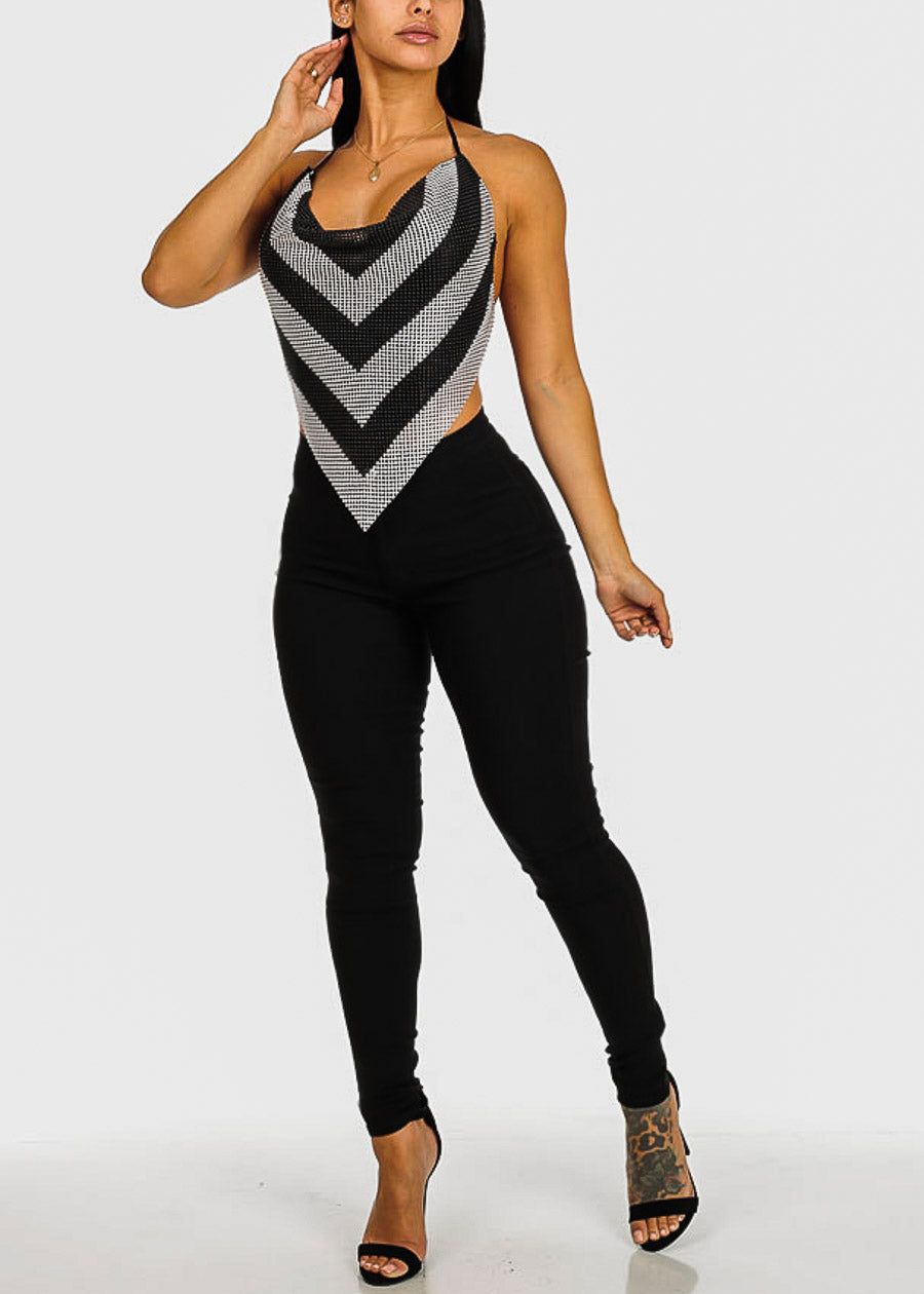 Black High Waist Hyper Stretch Slim Fit Skinny Pants sold by Moda product image thumbnail 2