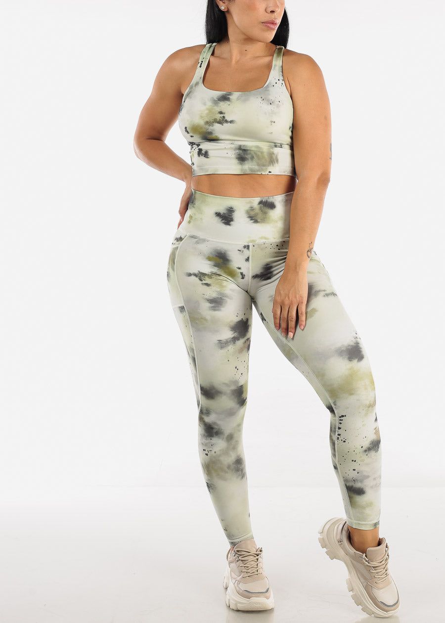 MONO B Activewear High Waisted Leggings Tie Dye Printed sold by Moda product image thumbnail 5