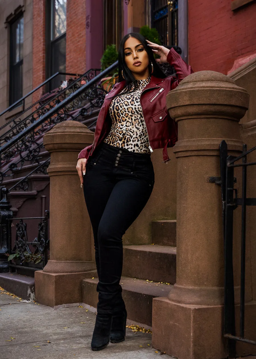 MX JEANS High Rise Sexy Black Skinny Jeans sold by Moda product image thumbnail 3