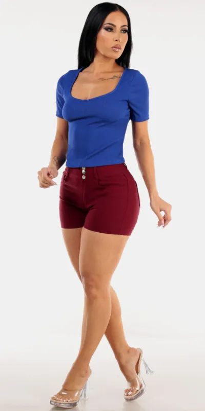 Blue Hyper Stretch Butt Lift Look sold by Moda