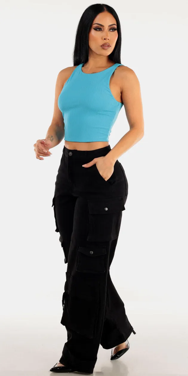 Blue Tank Stretch Cargo Combo sold by Moda