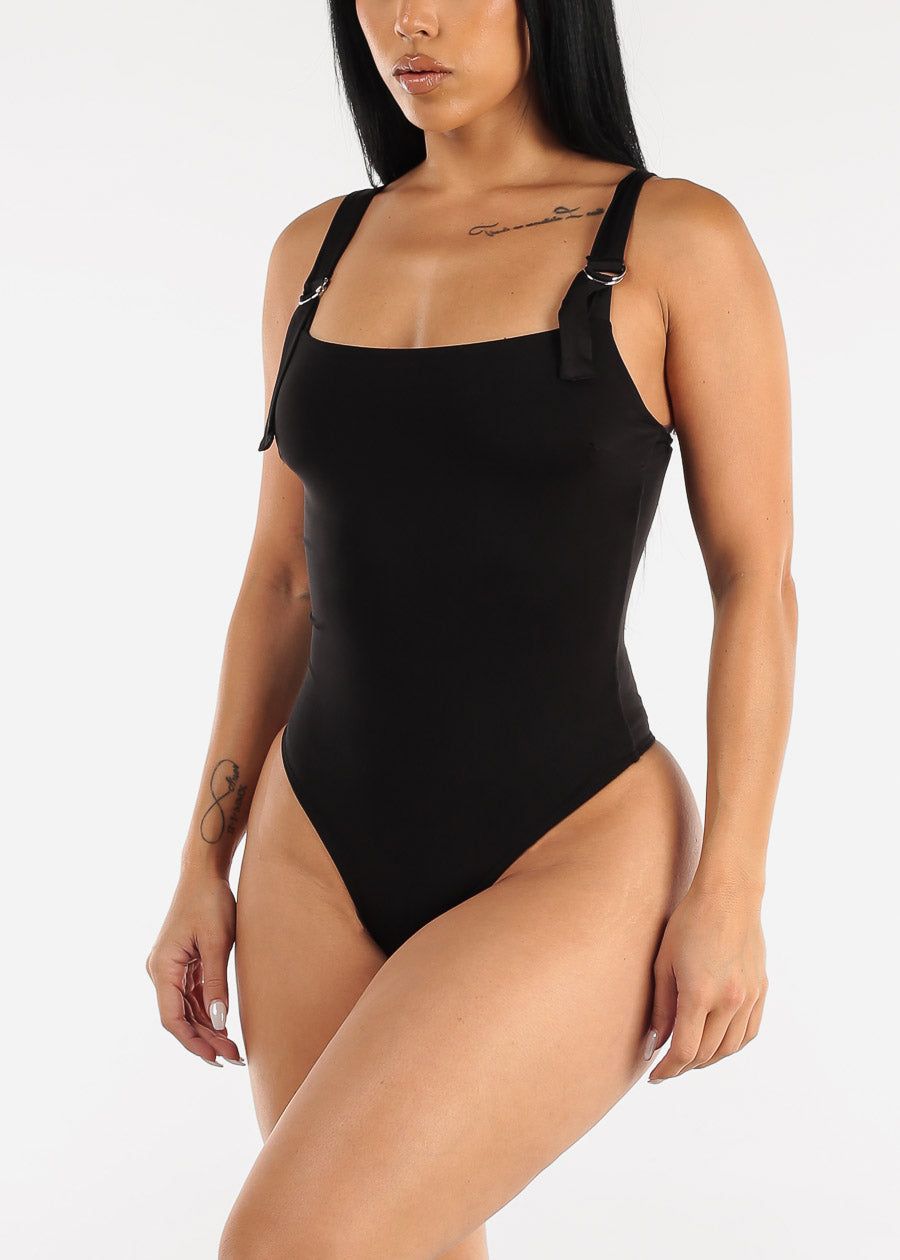 Sleeveless D Ring Straps Black Thong Bodysuit sold by Moda product image thumbnail 2