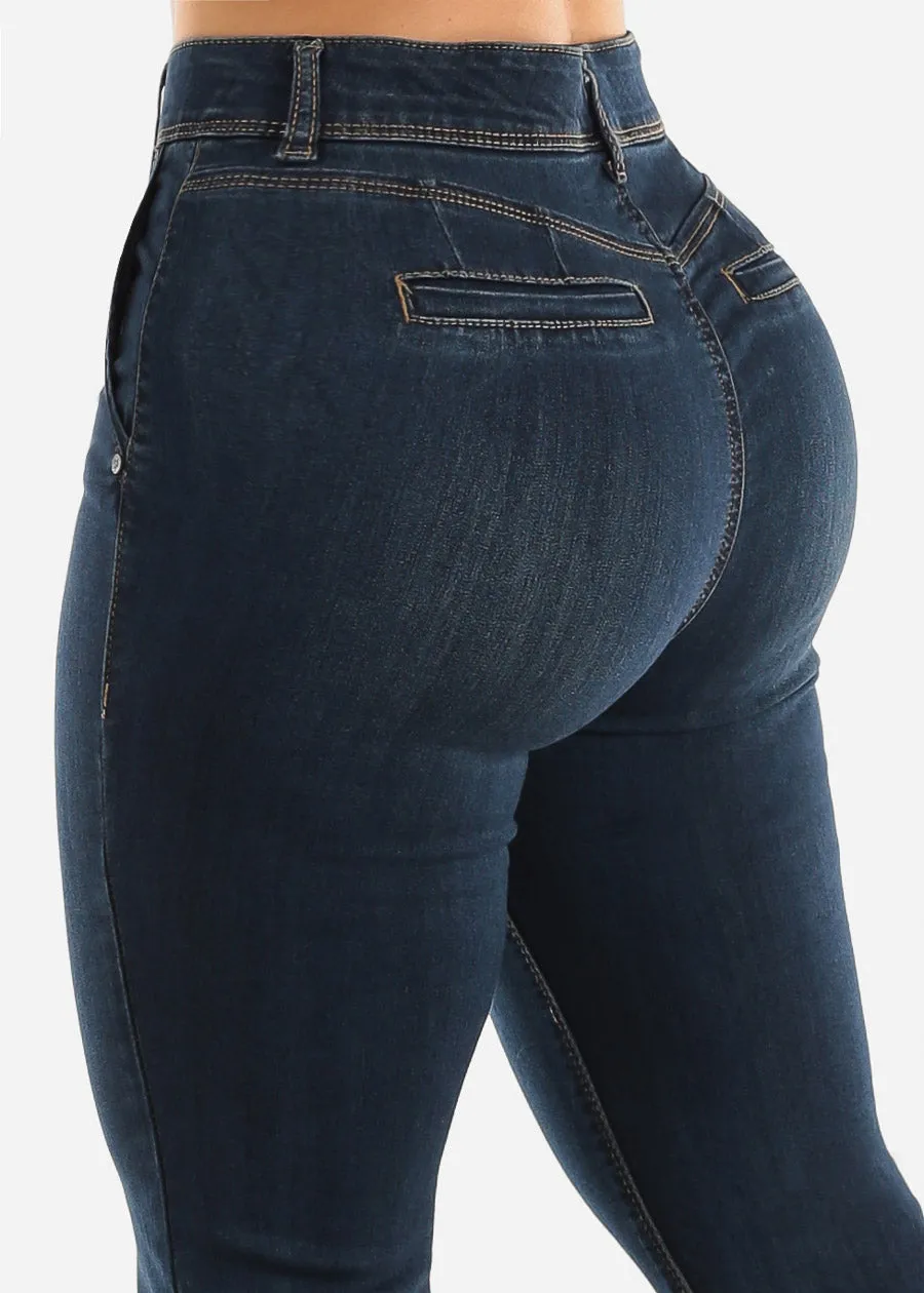 Super High Waisted Butt Lifting Bootcut Jeans Dark Wash sold by Moda product image thumbnail 5