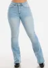 High Waist Light Blue Bootcut Jeans sold by Moda