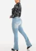 High Waist Light Blue Bootcut Jeans sold by Moda