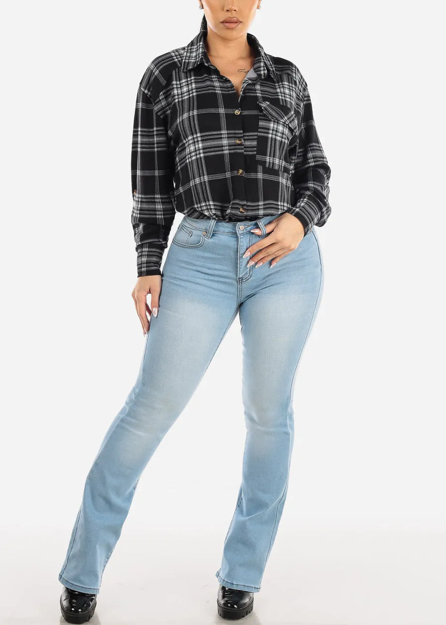 High Waist Light Blue Bootcut Jeans sold by Moda product image thumbnail 2