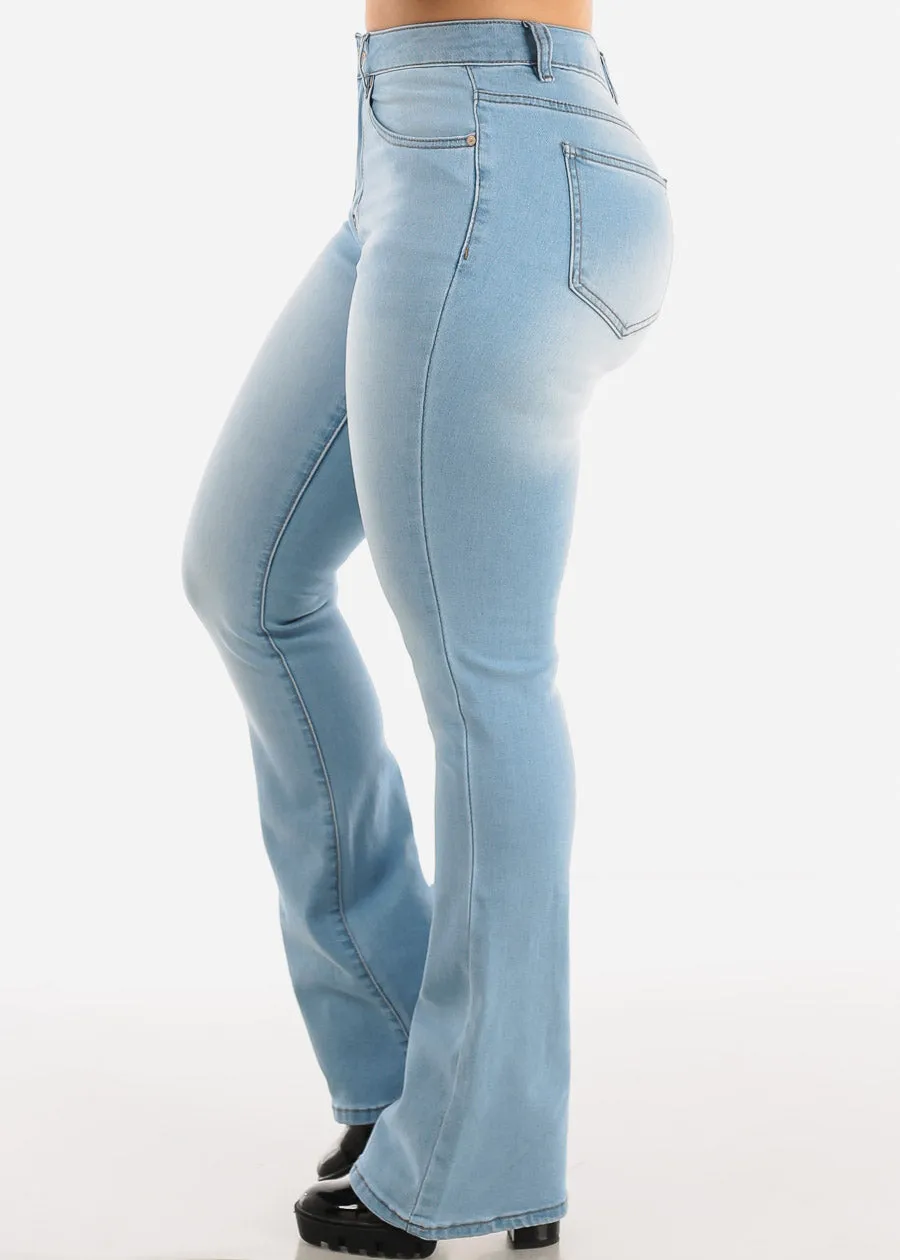 High Waist Light Blue Bootcut Jeans sold by Moda product image thumbnail 3