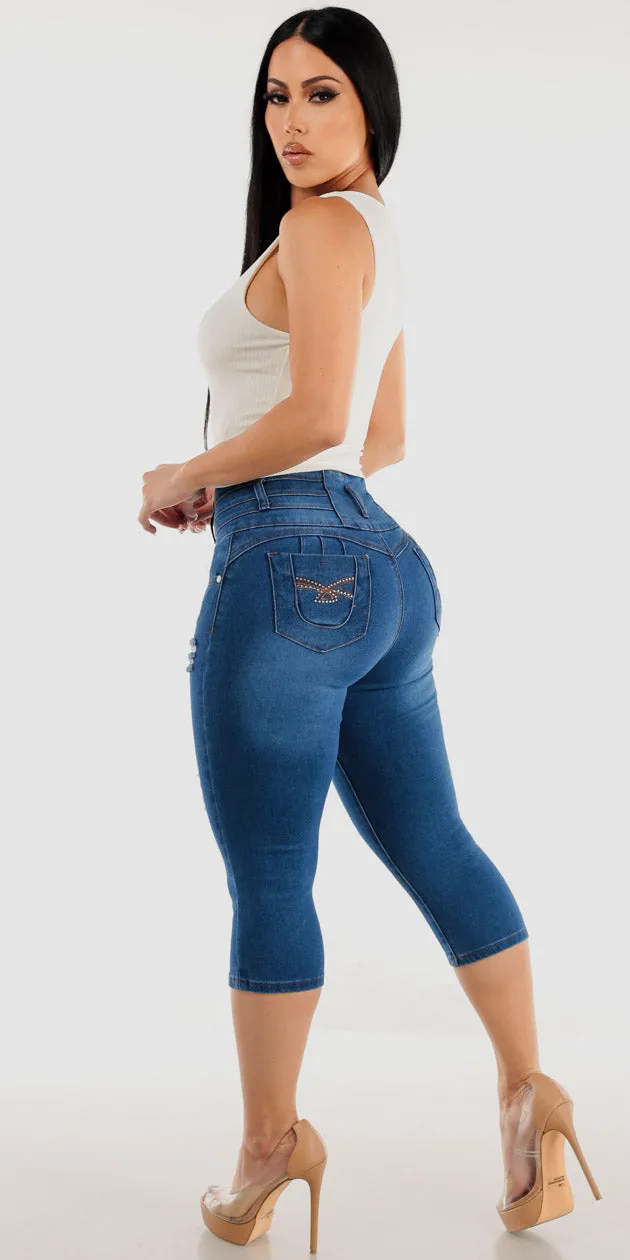 Crewneck Butt Lift Capris Combo sold by Moda product image thumbnail 2