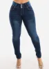 Dark Denim Mid Rise Butt Lifting Skinny Jeans sold by Moda