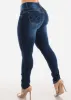 Dark Denim Mid Rise Butt Lifting Skinny Jeans sold by Moda