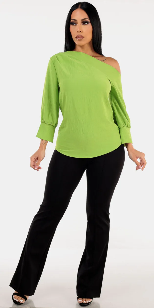 Black Bootcut Pants Set sold by Moda