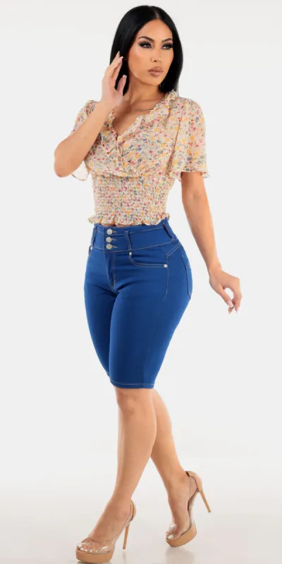 Floral Butt Lift Denim Combo sold by Moda