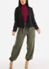 High Waist Cargo Elastic Jogger Pants Olive sold by Moda