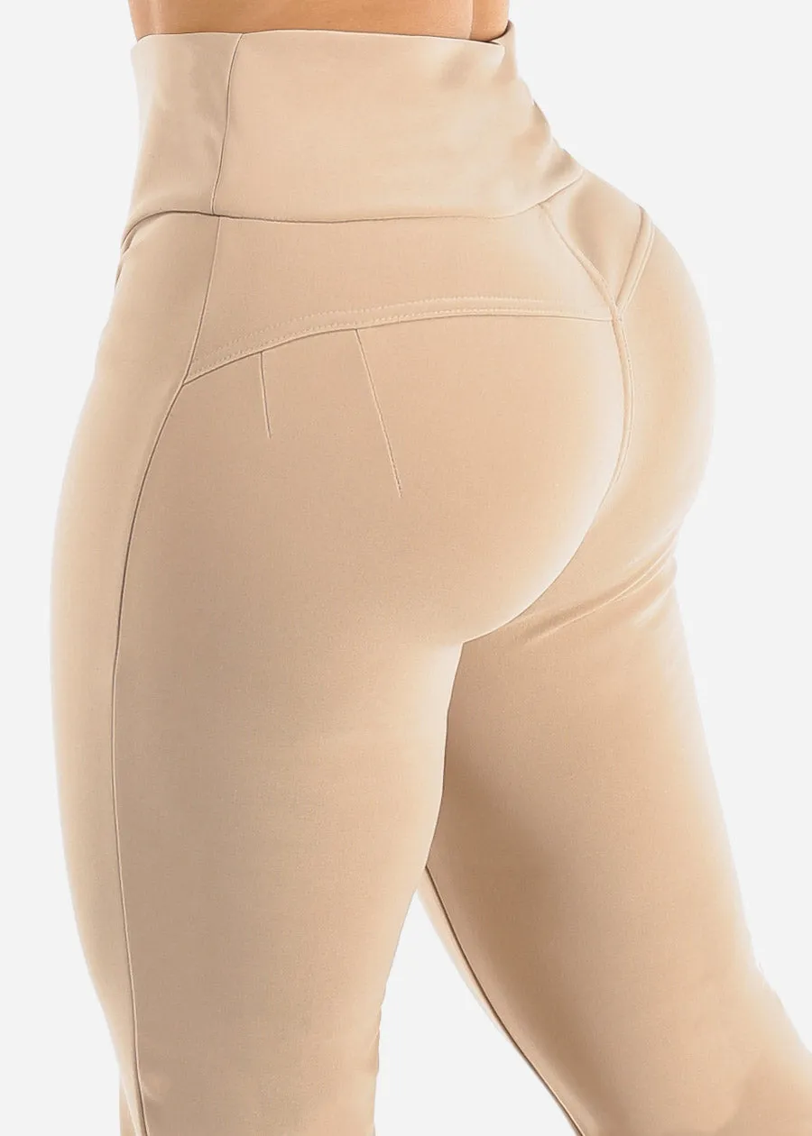 Beige Butt Lifting Dressy Bootcut Pants sold by Moda product image thumbnail 5