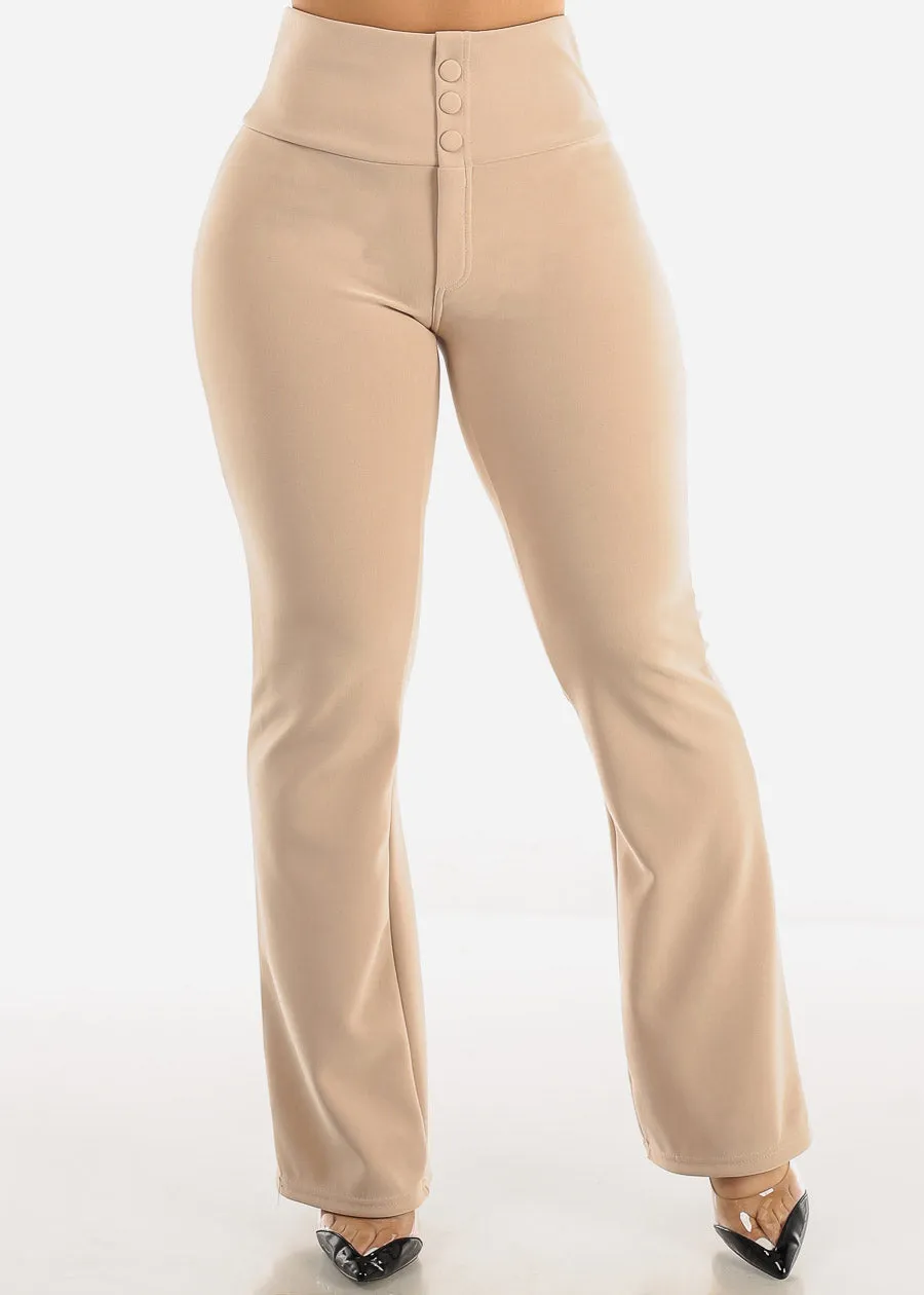 Beige Butt Lifting Dressy Bootcut Pants sold by Moda product image thumbnail 3