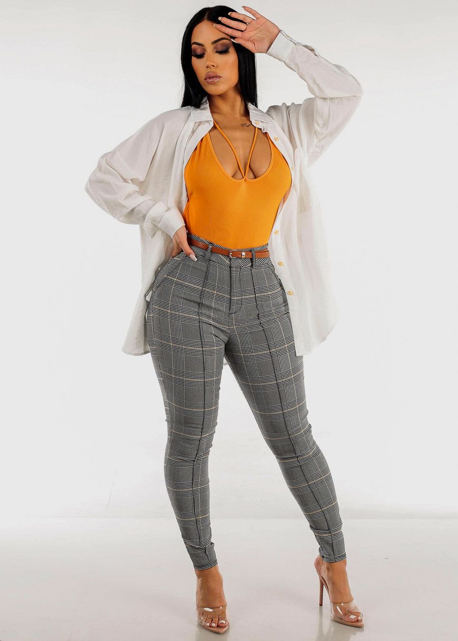 Long Sleeve Button Up Oversized White Shirt sold by Moda product image thumbnail 3