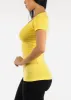 V-neck Basic T-Shirt  (Yellow) sold by Moda