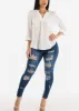High Waisted Distressed Stretchy Skinny Jeans sold by Moda