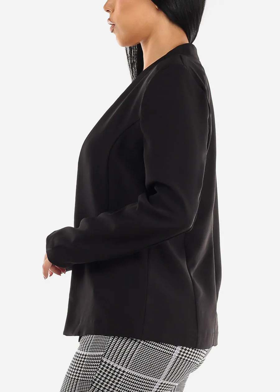 Long Sleeve Open Front Black Blazer sold by Moda product image thumbnail 4