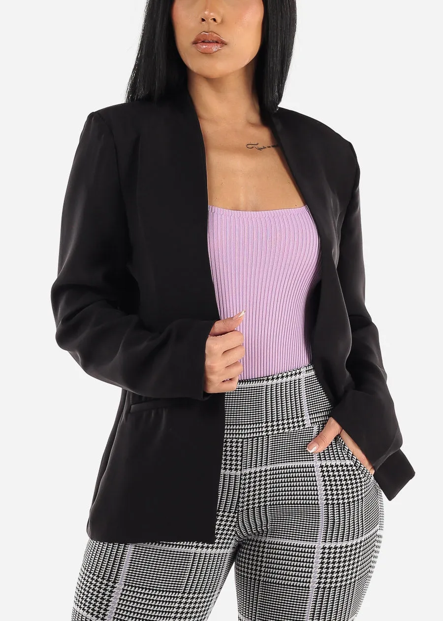 Long Sleeve Open Front Black Blazer sold by Moda product image thumbnail 3