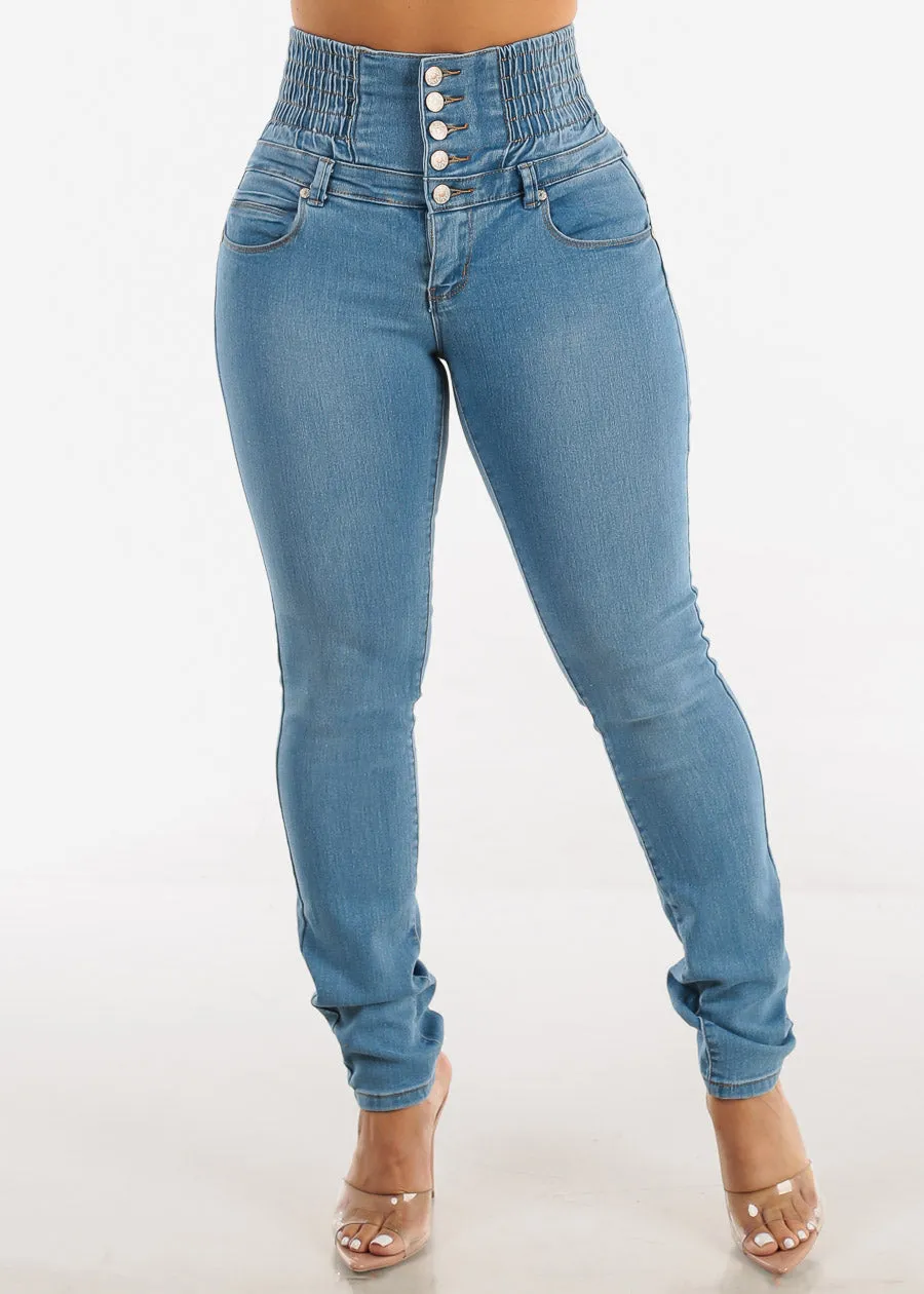 MX JEANS Ultra High Spandex Waist Levantacola Skinny Jeans sold by Moda product image thumbnail 3