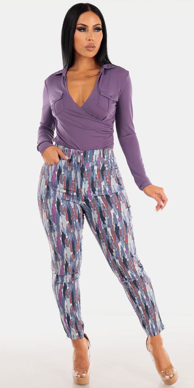 Multicolor Printed Skinny Set sold by Moda