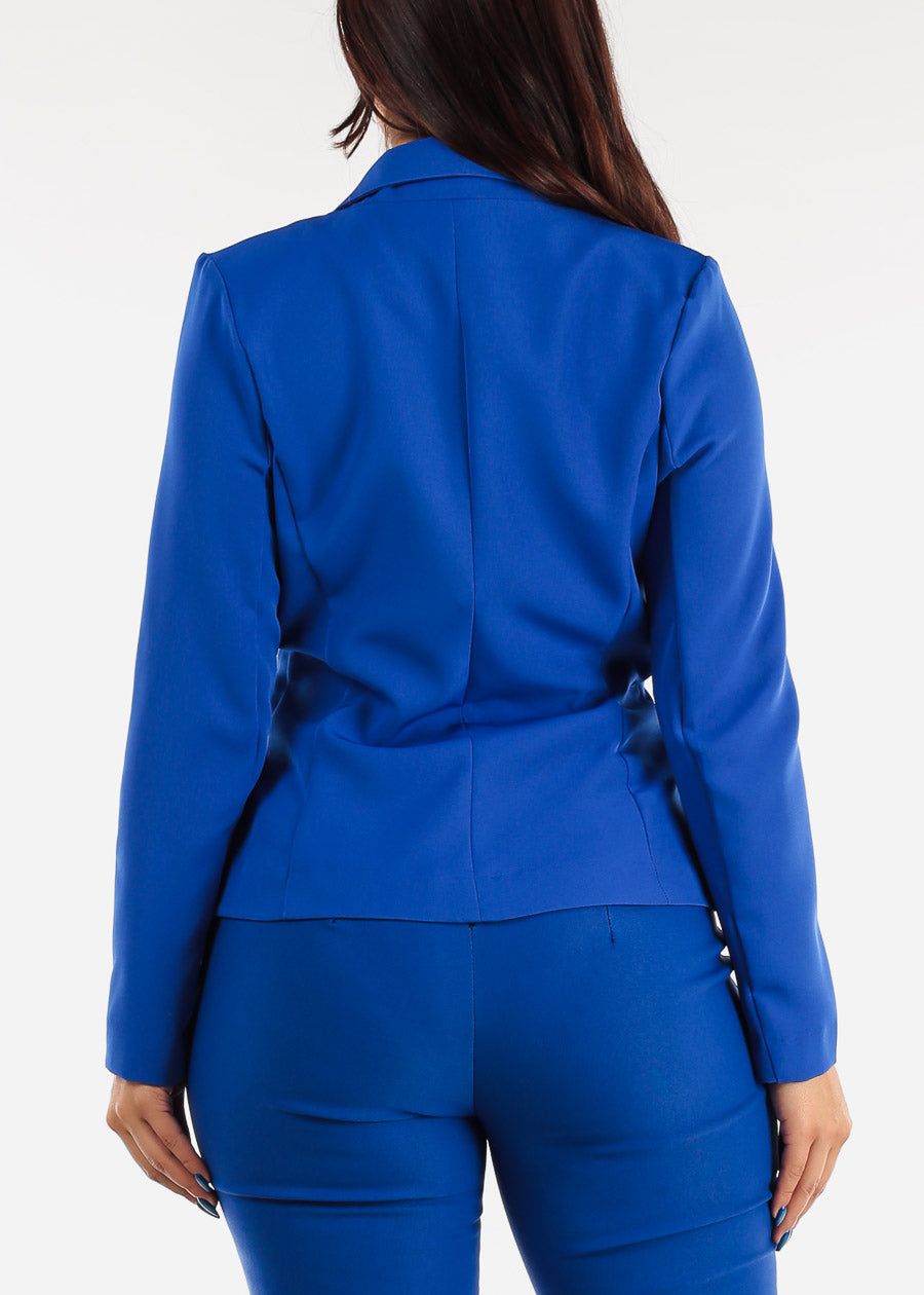 Long Sleeve Single Button Blazer Royal Blue sold by Moda product image thumbnail 4