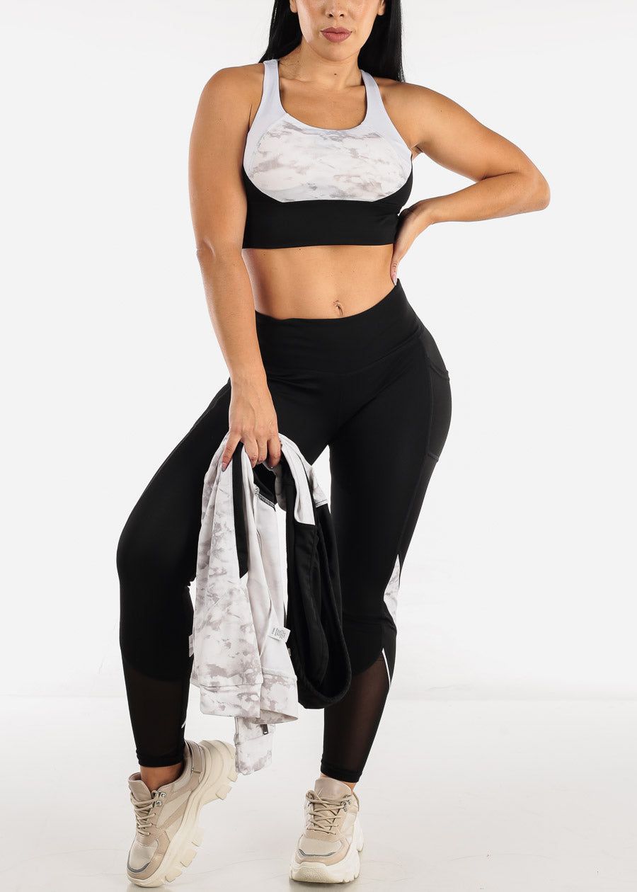 Printed Activewear Jacket, Sports Bra & Leggings (3 PCE SET) sold by Moda product image thumbnail 2