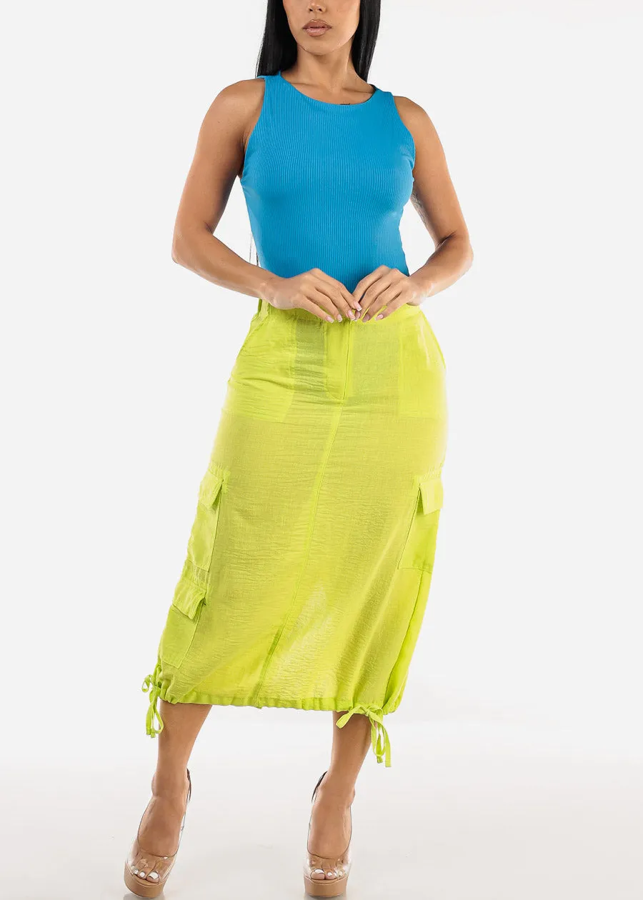 Sleeveless Double Layered Tank Bodysuit Blue sold by Moda product image thumbnail 2