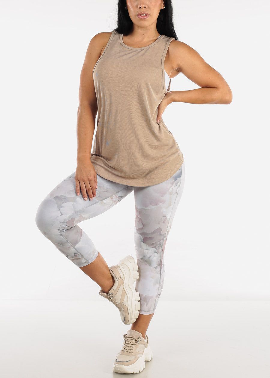 MONO B Activewear High Waisted Capri Leggings Floral sold by Moda product image thumbnail 2