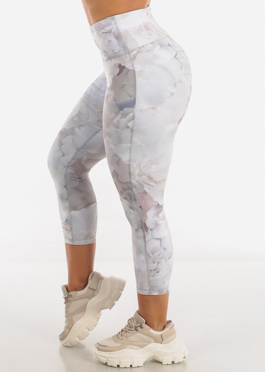 MONO B Activewear High Waisted Capri Leggings Floral sold by Moda product image thumbnail 3