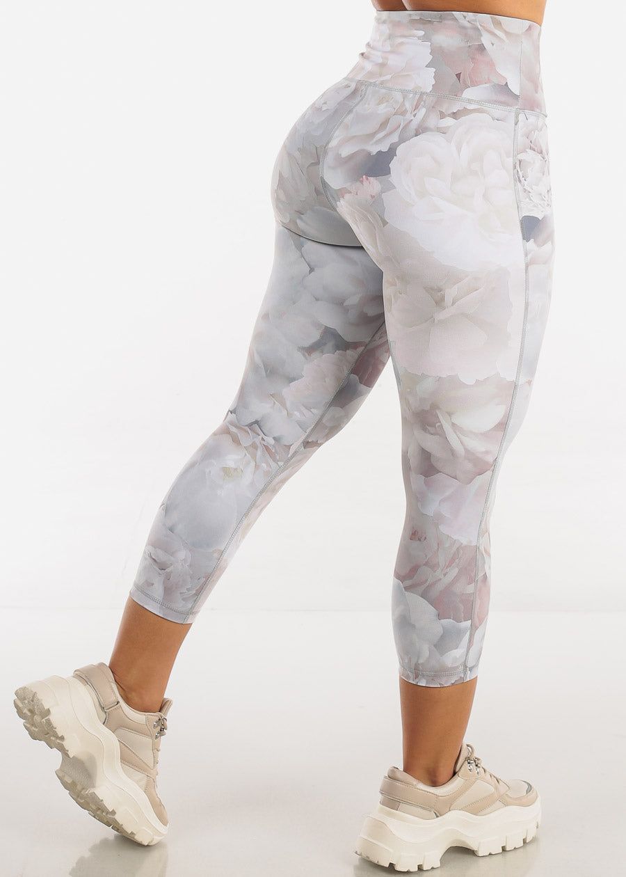 MONO B Activewear High Waisted Capri Leggings Floral sold by Moda product image thumbnail 4