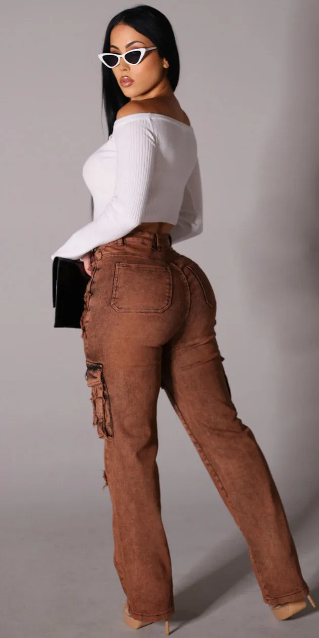 White Cargo Denim Look sold by Moda product image thumbnail 2