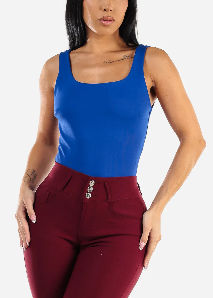 Sleeveless Square Neck Thong Bodysuit Royal Blue sold by Moda product image thumbnail 5