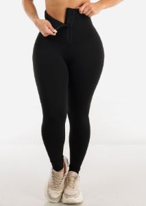 High Waisted Black Workout Corset Leggings sold by Moda