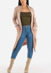 Long Sleeve Scoop Neck Fitted Top Olive sold by Moda