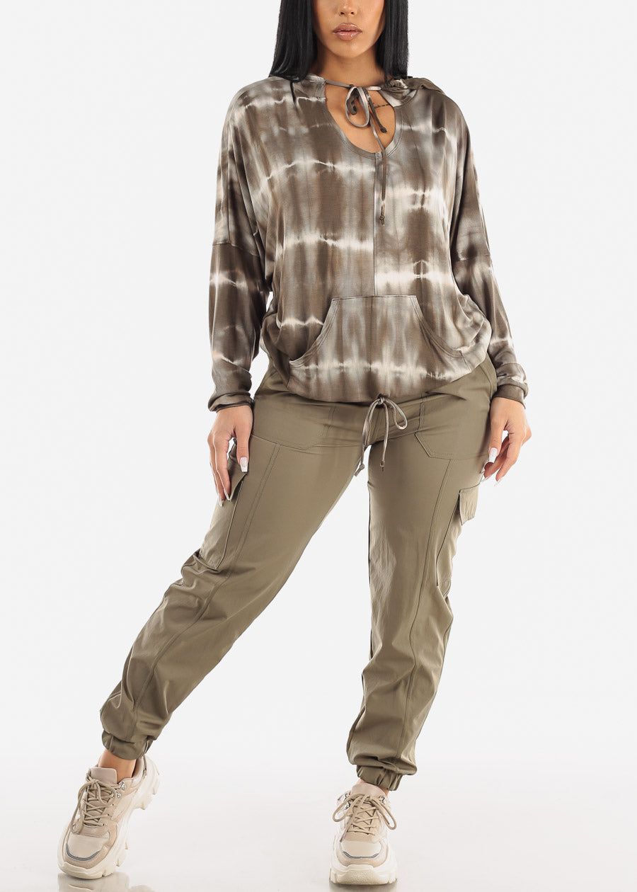 Thick Waist Olive Cargo Jogger Pants sold by Moda product image thumbnail 2