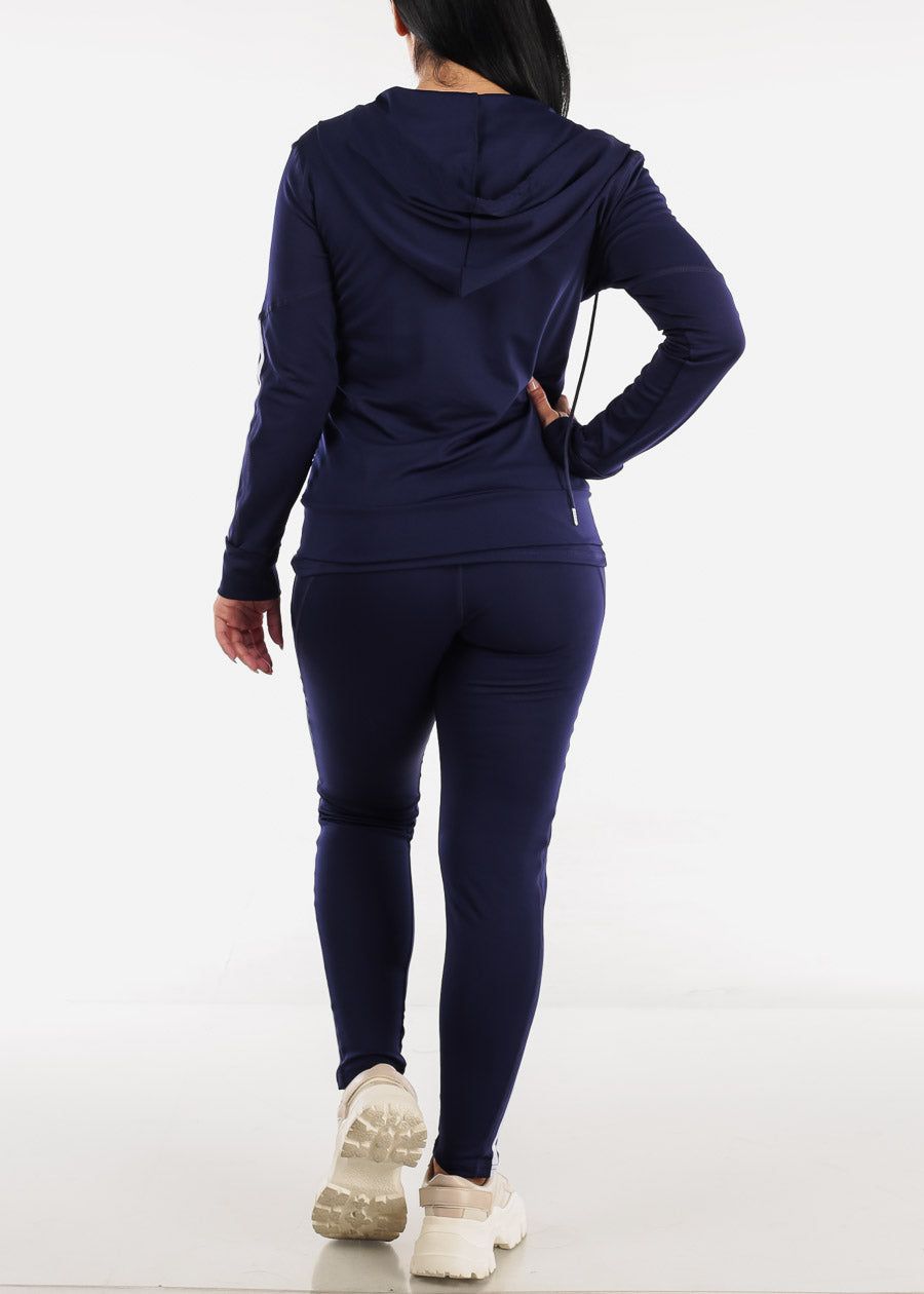 Navy Activewear Jacket, Tank Top & Leggings (3 PCE SET) sold by Moda product image thumbnail 5