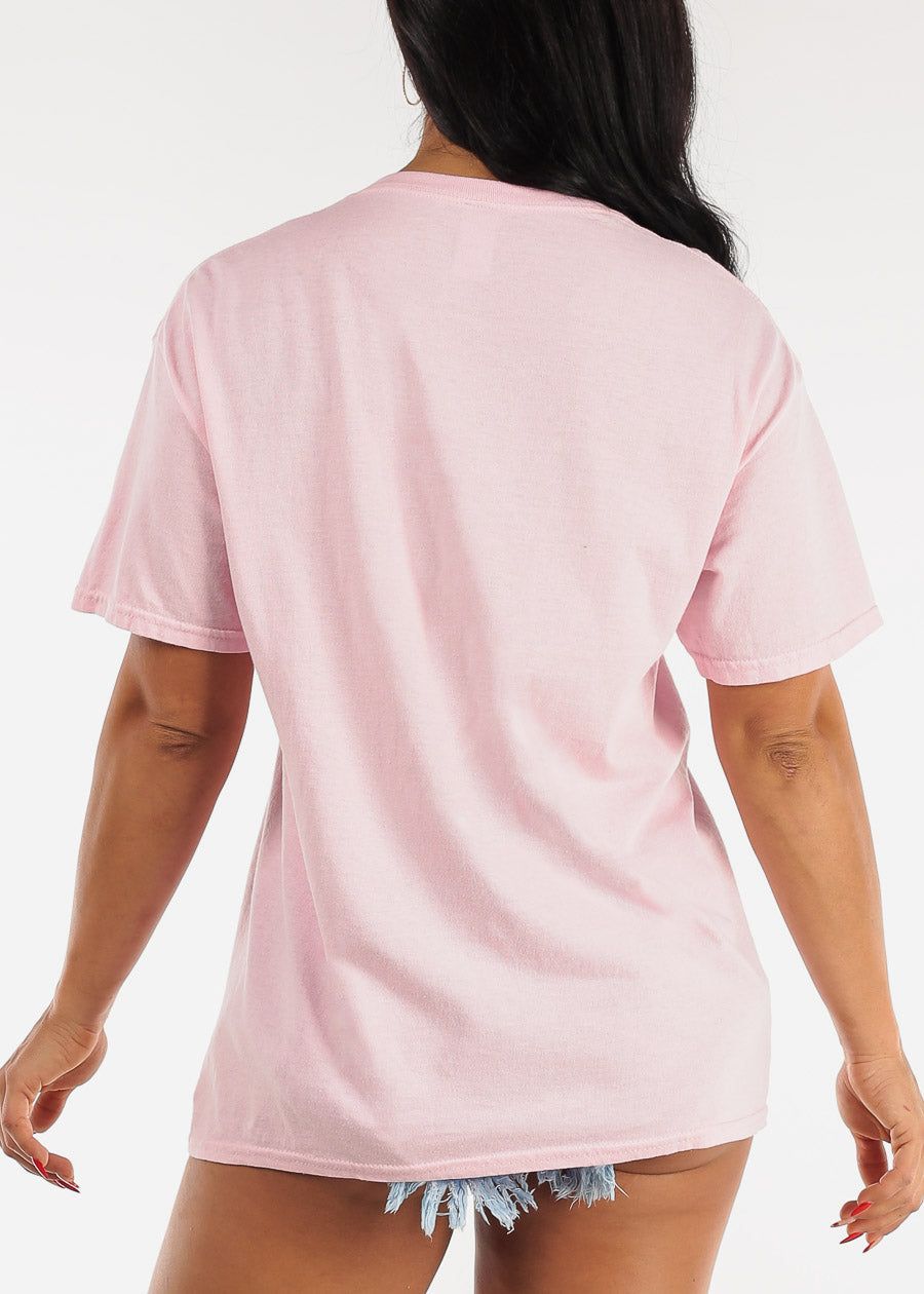 Pink Beverly Hills Oversize Graphic Tee sold by Moda product image thumbnail 4