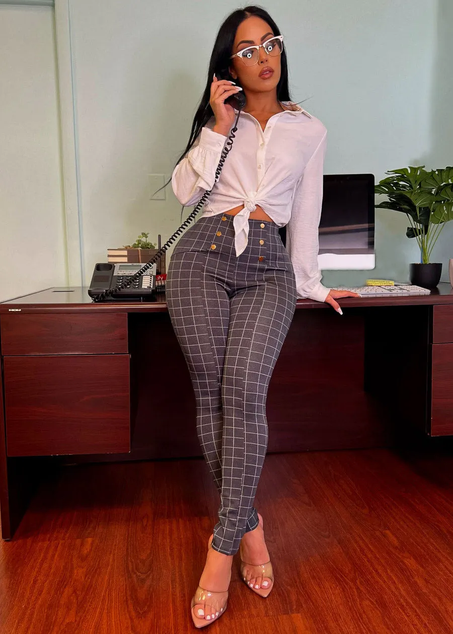 Long Sleeve Tie Front Button Up Collared Blouse Off White sold by Moda product image thumbnail 3