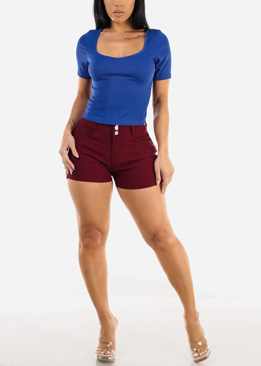 Vneck Short Sleeve Top Royal Blue sold by Moda product image thumbnail 2